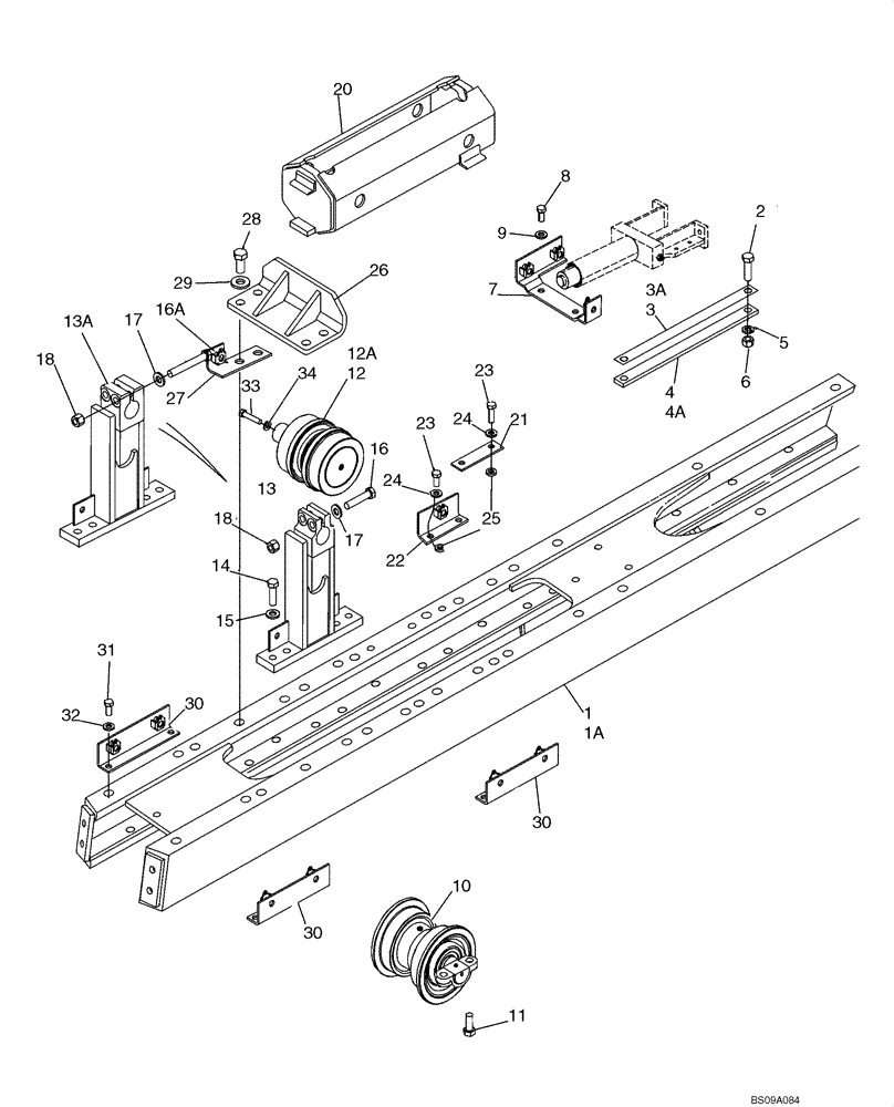 Схема запчастей Case 750K - (05-01) - FRAME, TRACK - ROLLER AND RECOIL HOUSING (11) - TRACKS/STEERING