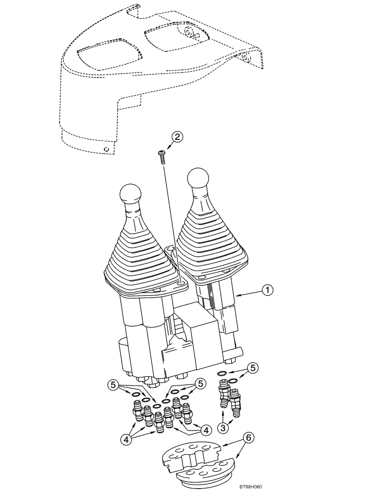 Схема запчастей Case 921C - (08-26) - HYDRAULICS - LOADER CONTROL, REMOTE (08) - HYDRAULICS