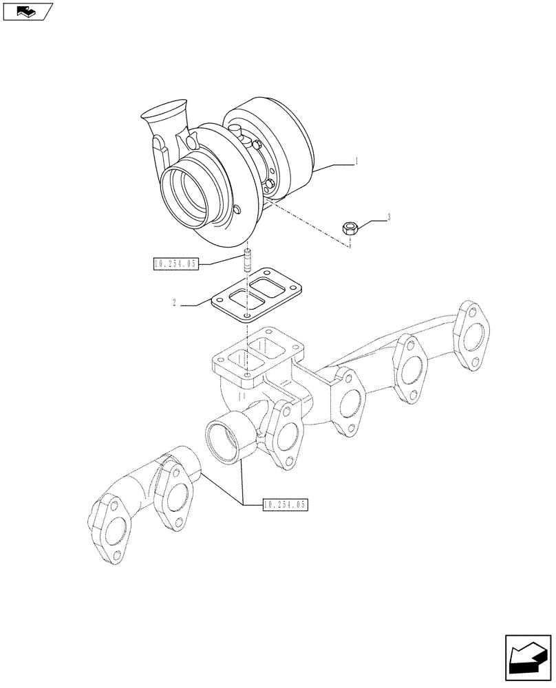 Схема запчастей Case F4DFE613F A002 - (10.250.01) - TURBOCHARGING (84347550) (10) - ENGINE