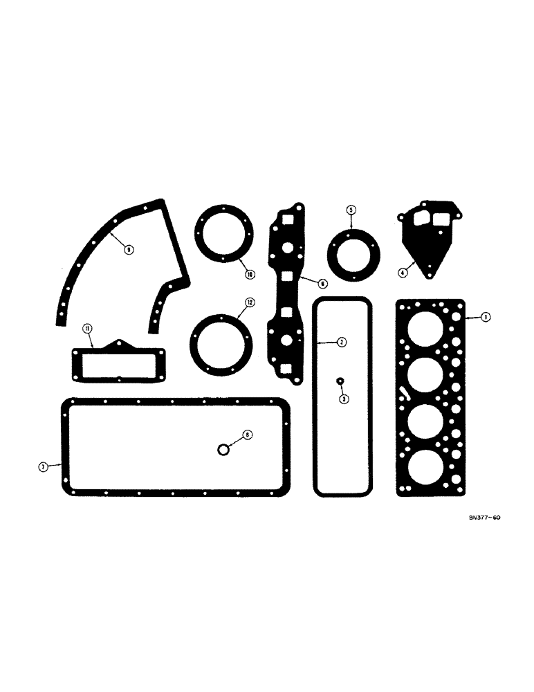 Схема запчастей Case 420BD - (042) - SERVICE GASKET SETS - DIESEL 