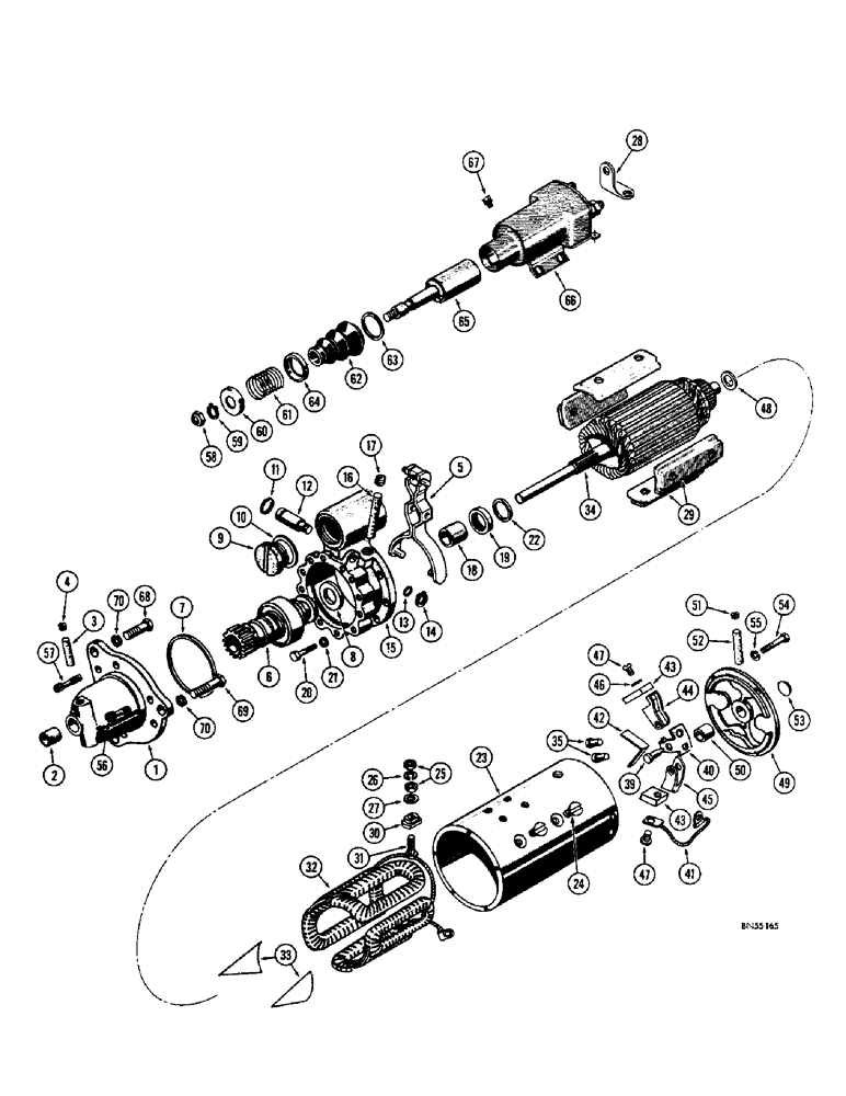 Схема запчастей Case 750 - (058) - A15485 STARTER (06) - ELECTRICAL SYSTEMS