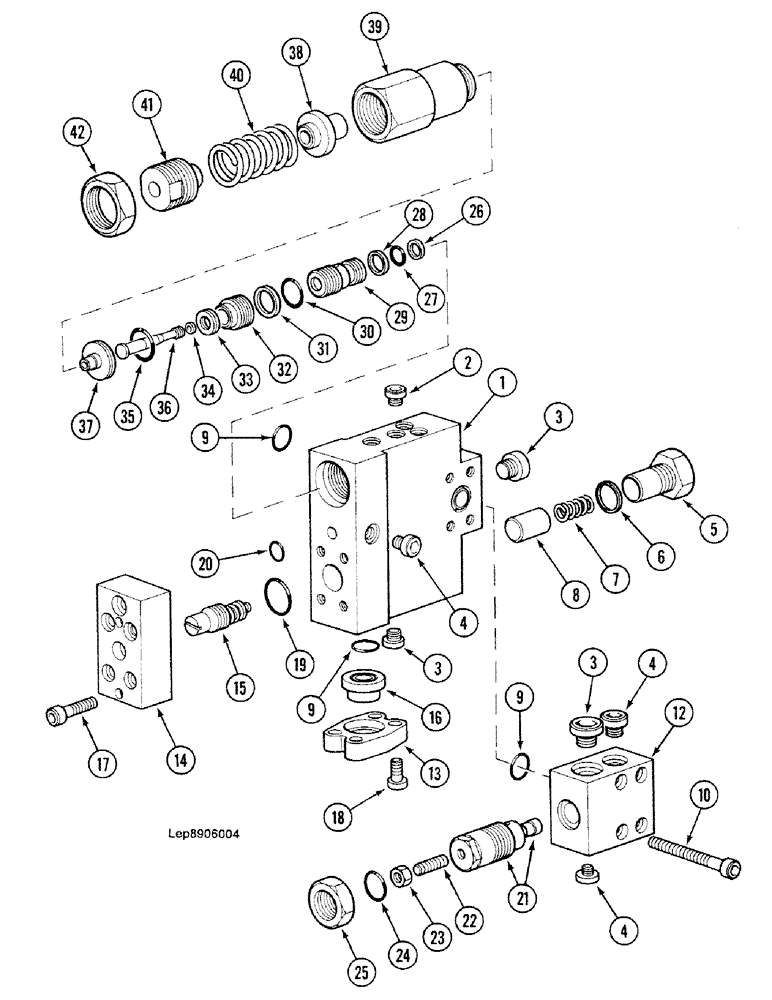 Схема запчастей Case 688C - (8G-138) - DIPPERSTICK CYLINDER SAFETY VALVE, (-10663) (07) - HYDRAULIC SYSTEM