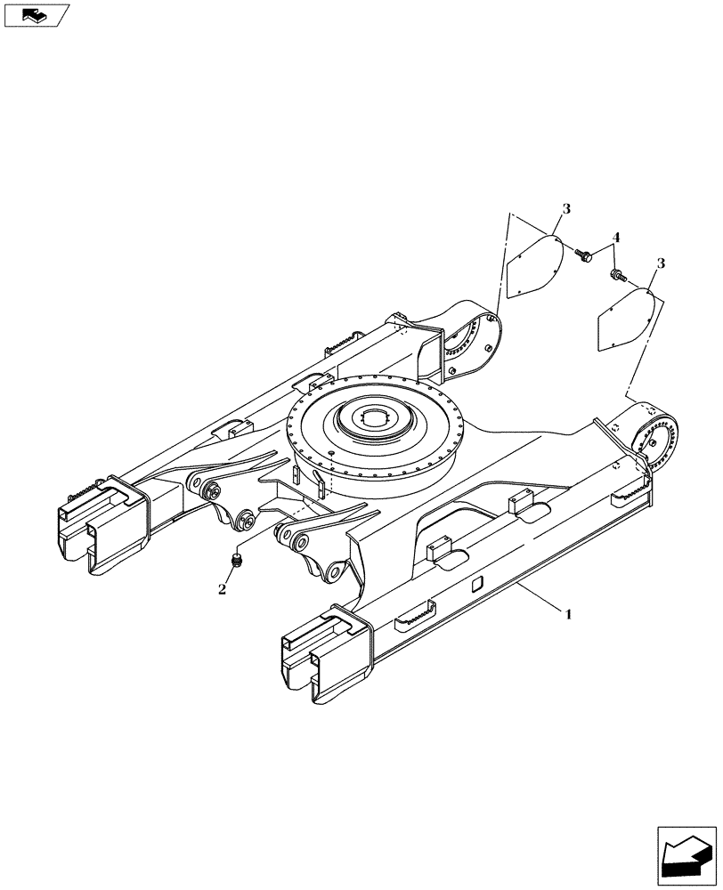 Схема запчастей Case CX235C SR - (39.100.01[01A]) - UNDERCARRIAGE - CX235C SR WITH BLADE (39) - FRAMES AND BALLASTING