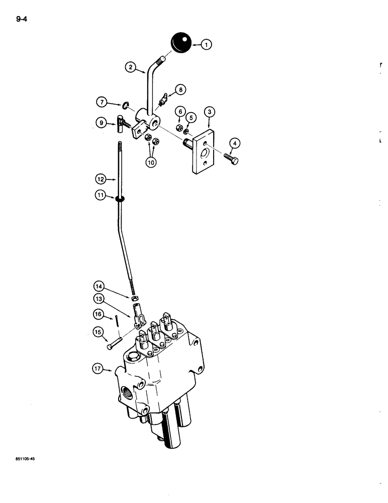 Схема запчастей Case 680L - (9-004) - LOADER CONTROLS - CLAM SPOOL (09) - CHASSIS/ATTACHMENTS