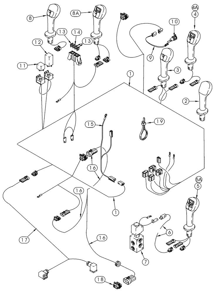 Схема запчастей Case 85XT - (04-13) - HARNESS CHASSIS OPTIONS (04) - ELECTRICAL SYSTEMS