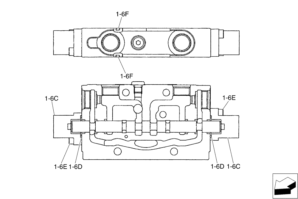 Схема запчастей Case CX50B - (01-024[06]) - VALVE INSTAL, ANGLE DOZER (35) - HYDRAULIC SYSTEMS