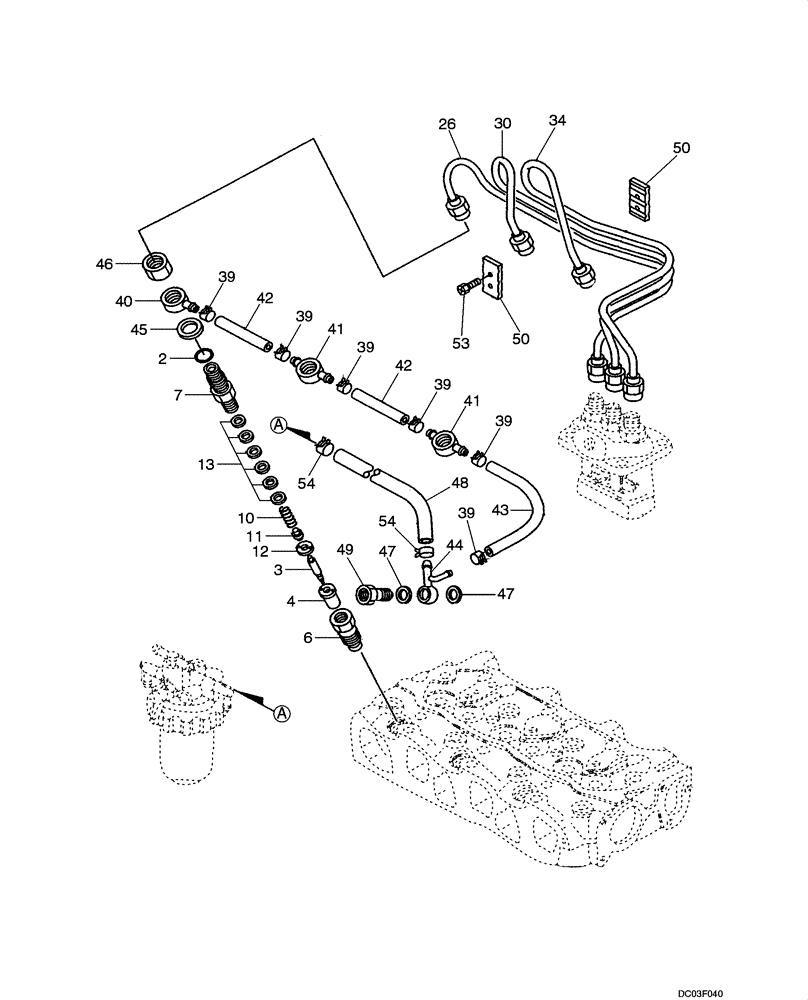 Схема запчастей Case CX14 - (03-07[00]) - FUEL INJECTION VALVE (03) - FUEL SYSTEM