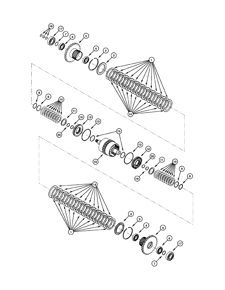 Схема запчастей Case 885 - (06-24[01]) - TRANSMISSION - 5th SPEED AXLE (06) - POWER TRAIN