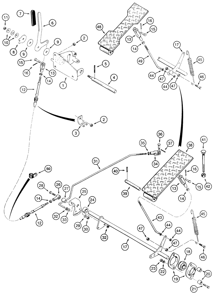 Схема запчастей Case 850E - (3-02) - THROTTLE CONTROLS (03) - FUEL SYSTEM