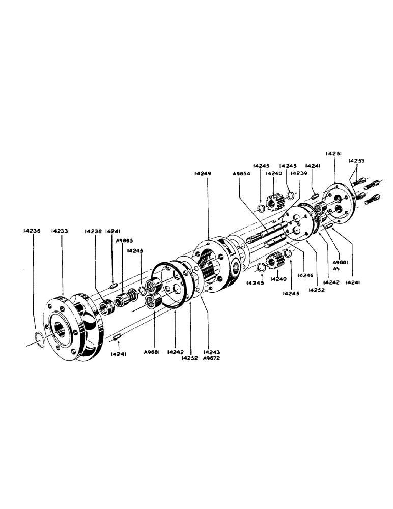 Схема запчастей Case 420 - (130) - PARTS FOR A9370 HYDRAULIC PUMP (35) - HYDRAULIC SYSTEMS