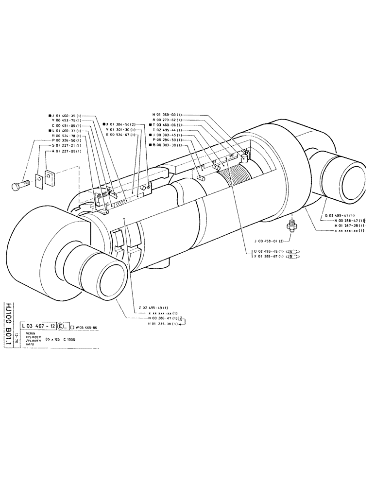 Схема запчастей Case RC200 - (070) - CYLINDER 