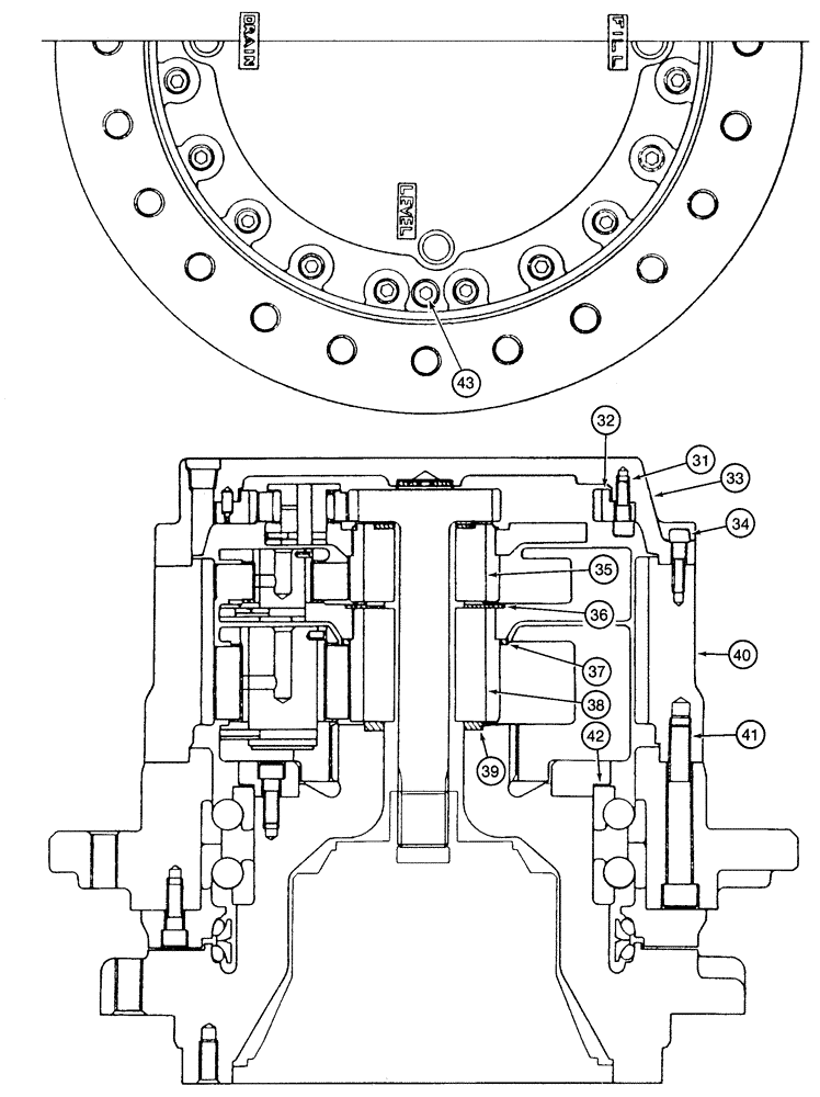 Схема запчастей Case 9060 - (6-06) - 151260A1 FINAL DRIVE TRANSMISSION, CONT. (06) - POWER TRAIN