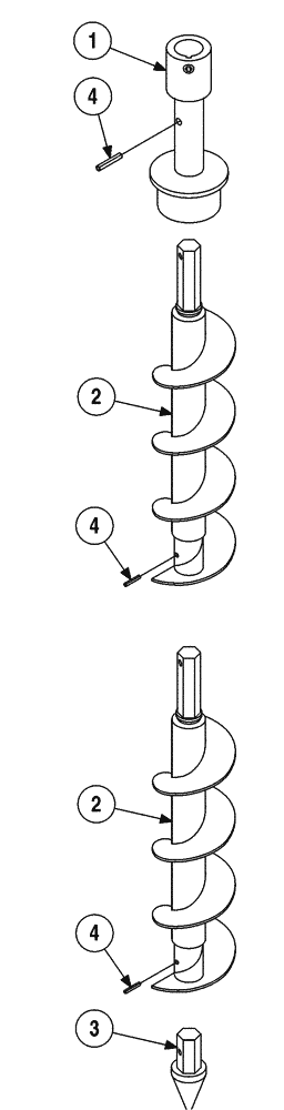 Схема запчастей Case 6010 - (09-11) - AUGER, FULL FLIGHT (89) - TOOLS