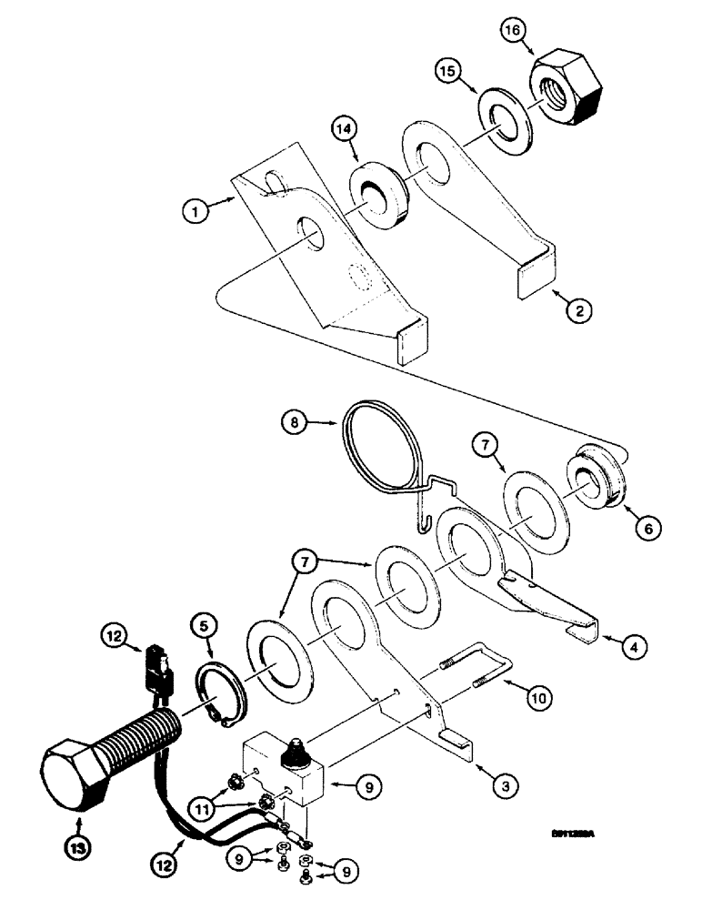 Схема запчастей Case 660 - (4-24) - NEUTRAL START SWITCH ASSEMBLY - H674230, GROUND DRIVE (04) - ELECTRICAL SYSTEMS