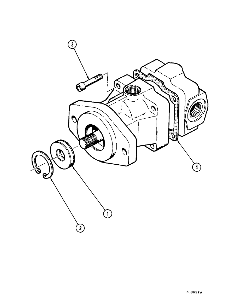 Схема запчастей Case FH4 - (1-64) - PROPULSION MOTOR ASSEMBLY (29) - HYDROSTATIC DRIVE