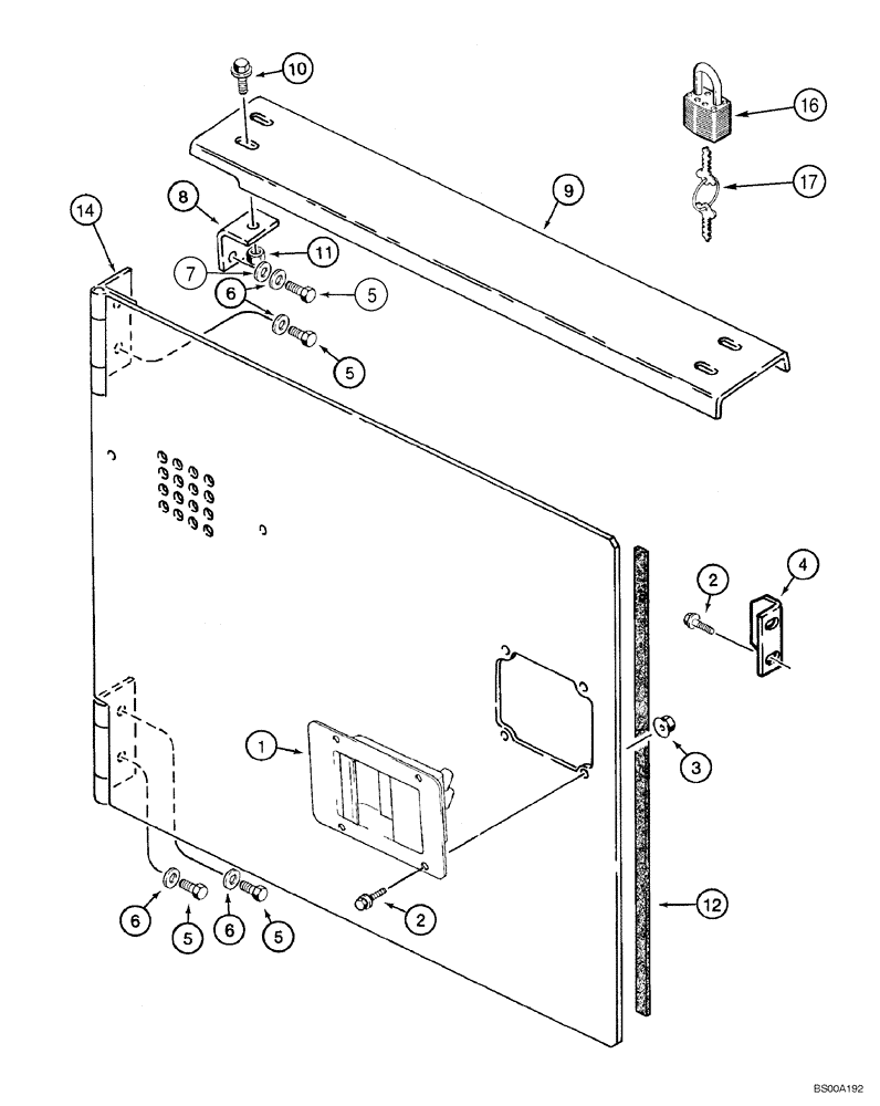 Схема запчастей Case 1150H_IND - (09-12) - COVERS - REAR (09) - CHASSIS/ATTACHMENTS