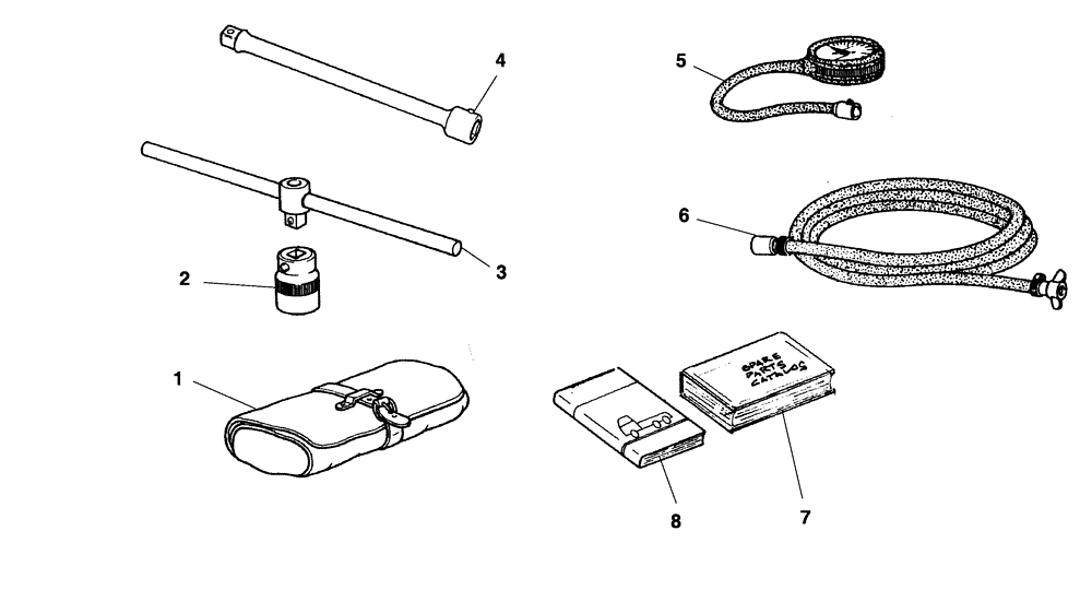 Схема запчастей Case 330 - (98A00010799[01]) - TOOLS KIT (19) - OPTIONS