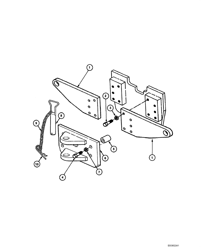 Схема запчастей Case 865 - (09.05[00]) - LIFTING SUPPORT (09) - CHASSIS