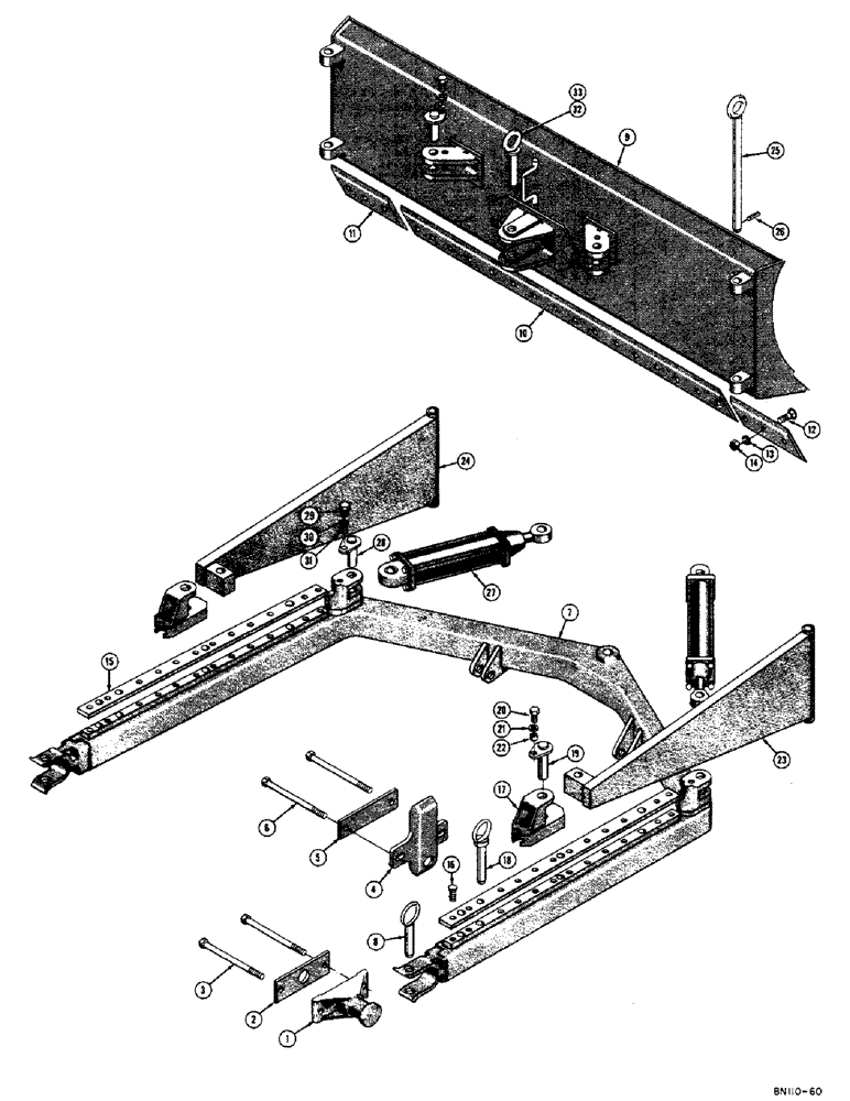 Схема запчастей Case 310D - (150) - HYDRAULIC ANGLING DOZER (07) - HYDRAULIC SYSTEM