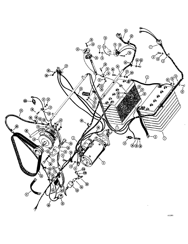 Схема запчастей Case W10C - (068) - ELECTRICAL SYSTEM, DIESEL ENGINE (04) - ELECTRICAL SYSTEMS