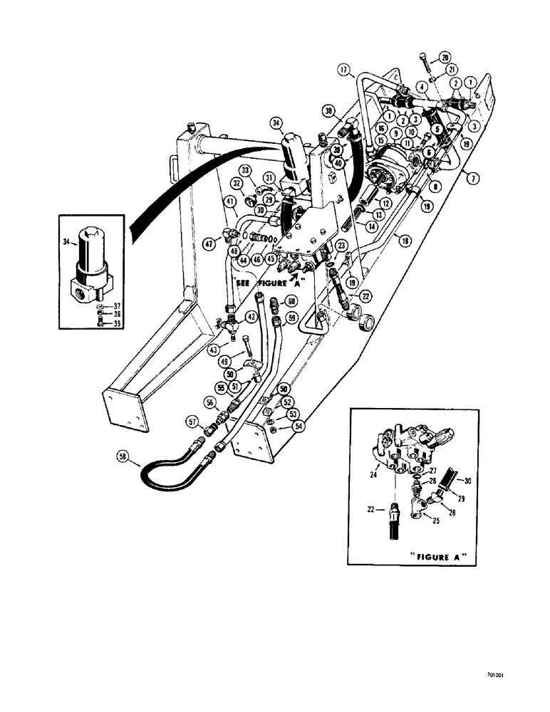 Схема запчастей Case 33 - (036) - LOADER PRIMARY HYDRAULICS, LOADER SN. 4200725 AND AFTER 