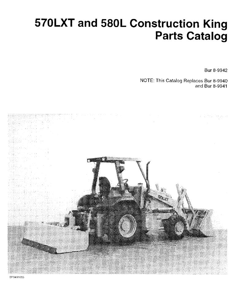 Схема запчастей Case 580L - (1-001) - 570LXT AND 580L CONSTRUCTION KING PARTS CATALOG (00) - PICTORIAL INDEX