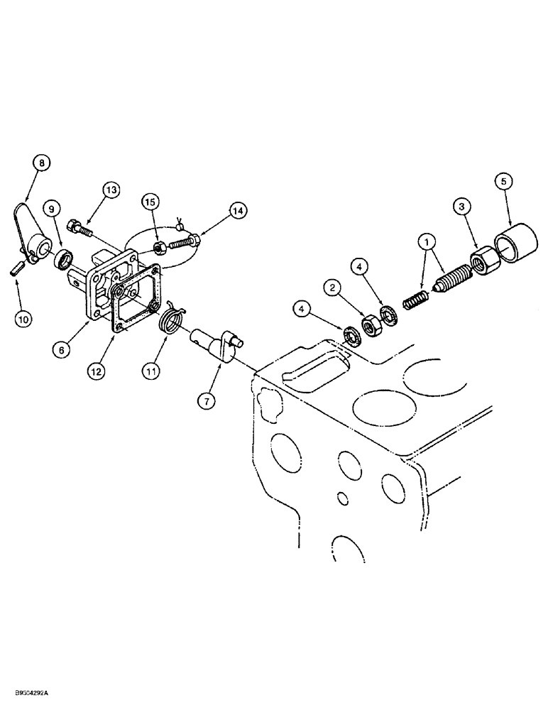 Схема запчастей Case 1838 - (3-10) - IDLING APPARATUS, KUBOTA V2203 ENGINE (03) - FUEL SYSTEM