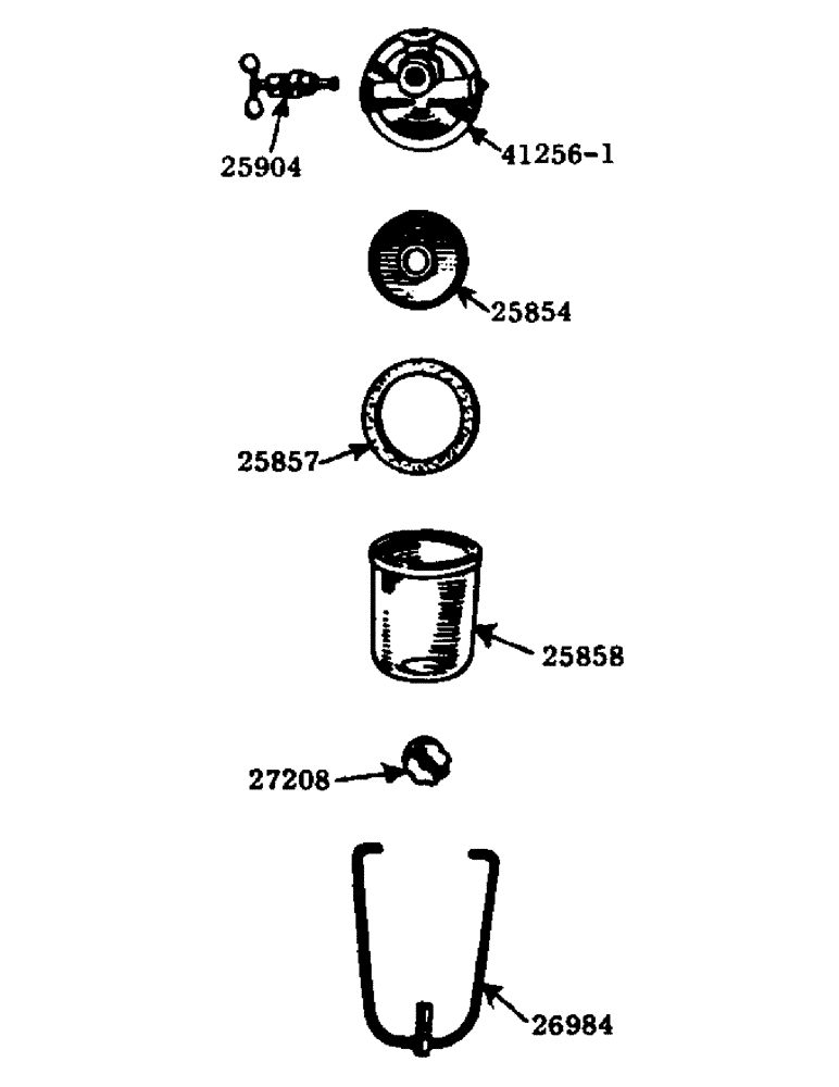 Схема запчастей Case 420 - (029) - POWRDYNE GAS ENGINE, PARTS FOR O1933AB FUEL STRAINER (10) - ENGINE