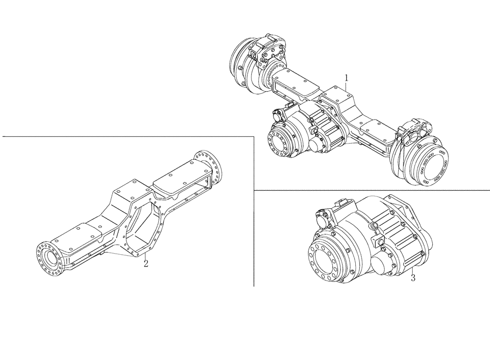 Схема запчастей Case 330 - (32A00010052[01]) - INTERMEDIATE AXLE (87442779) (11) - AXLES/WHEELS