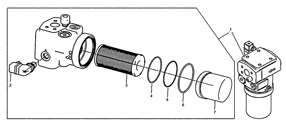 Схема запчастей Case 330B - (43K00000007[001]) - FILTER, HYDRAULIC (8900134880) (09) - Implement / Hydraulics / Frame / Brakes