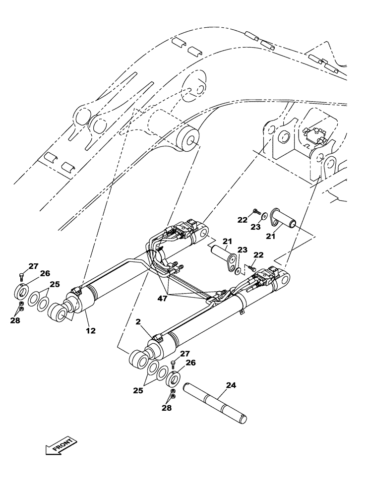 Схема запчастей Case CX160C - (35.900.22[01]) - HYD. LINE - BOOM CYLINDER - OPTIONAL (35) - HYDRAULIC SYSTEMS