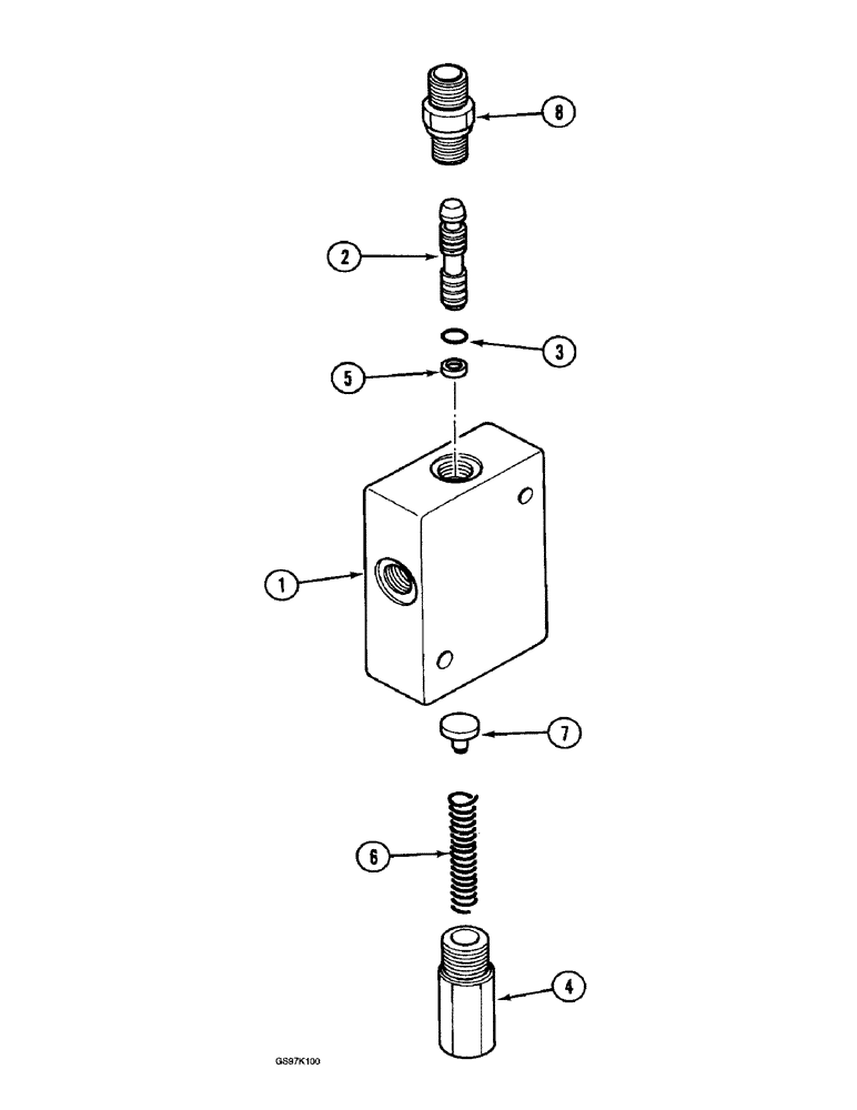 Схема запчастей Case 888 - (7-20) - TRAVEL SPEED LIMITER VALVE (07) - BRAKES