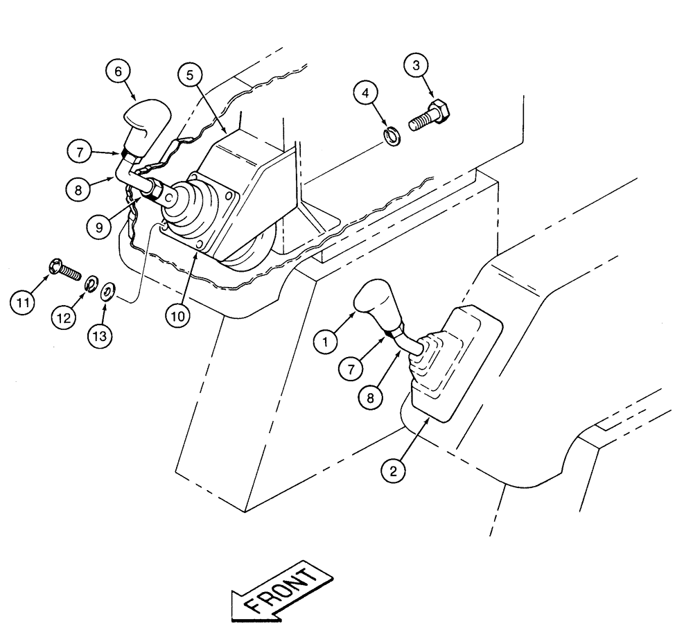 Схема запчастей Case 9020 - (8-032) - MANUAL CONTROL VALVE MOUNTING (08) - HYDRAULICS