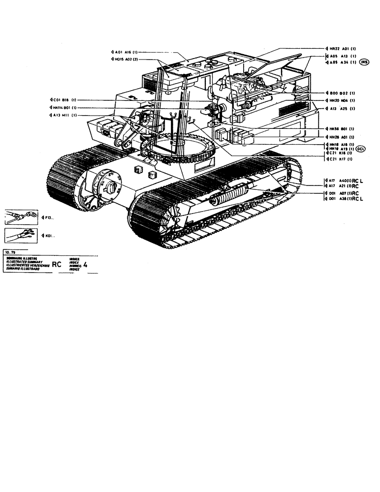 Схема запчастей Case RC200 - (001F) - ILLUSTRATED SUMMARY 