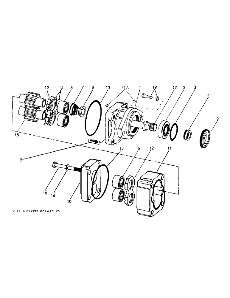 Схема запчастей Case 40YC - (H32) - TURNTABLE SWING MOTOR (07) - HYDRAULIC SYSTEM