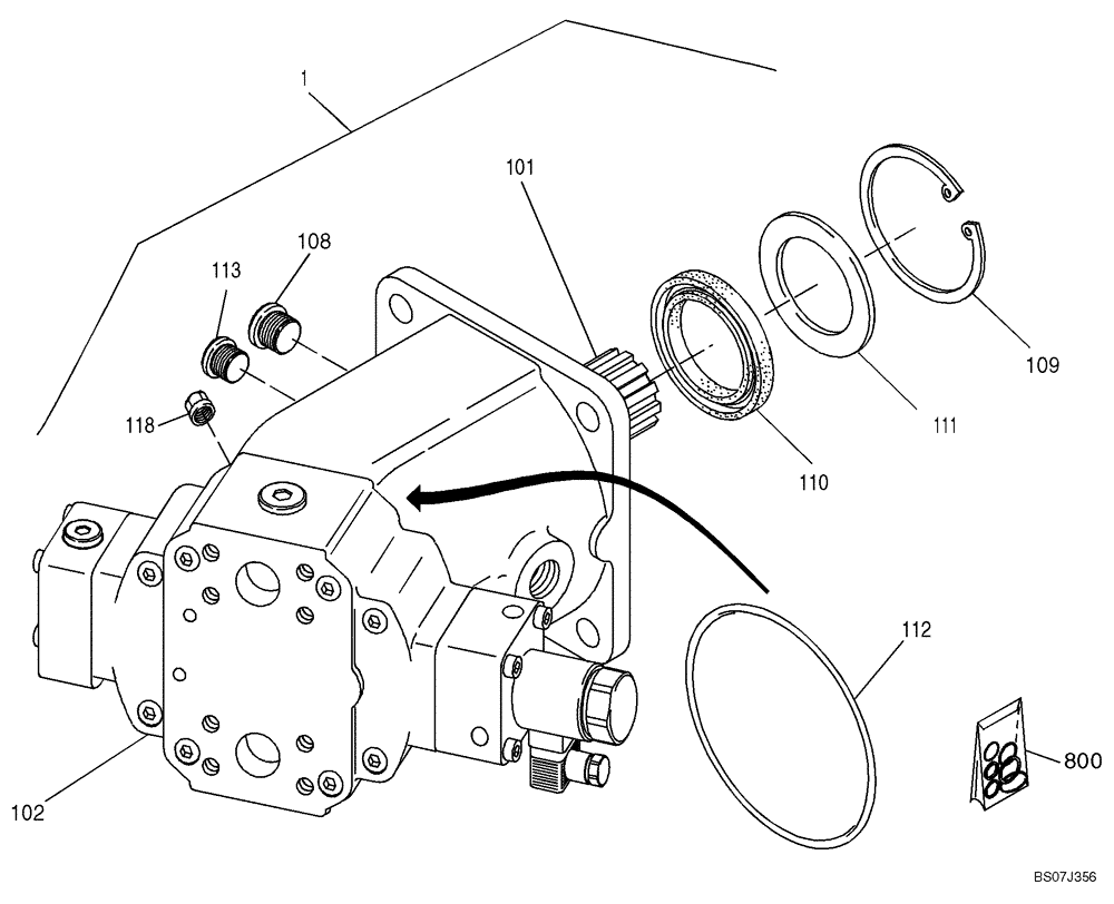 Схема запчастей Case 21D - (22.120[2772381000]) - AXLEL PISTON MOTOR (35) - HYDRAULIC SYSTEMS