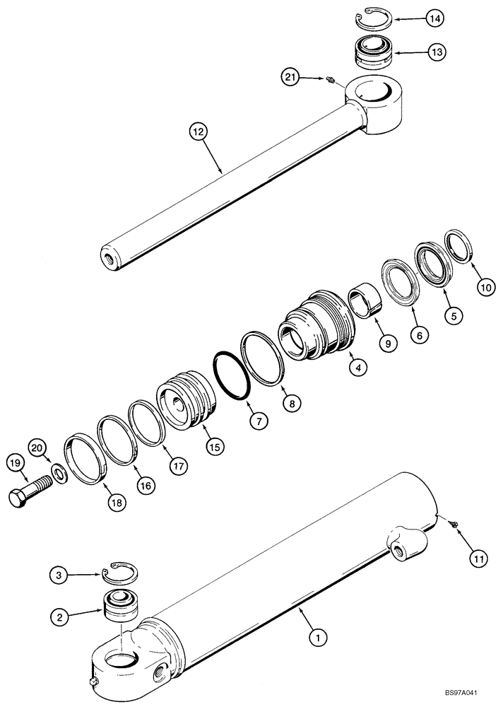 Схема запчастей Case 821C - (05-07) - CYLINDER ASSY - STEERING (Mar 31 2008 3:11PM) (05) - STEERING