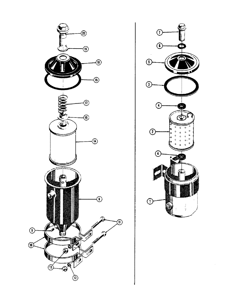 Схема запчастей Case 600 - (118) - HYD. OIL FILTER ASSY., BODY, CARTRIDGE, GASKETS, COVER (USED FROM S/N 2-6-56 & UP TO S/N 6-22-56) (07) - HYDRAULIC SYSTEM