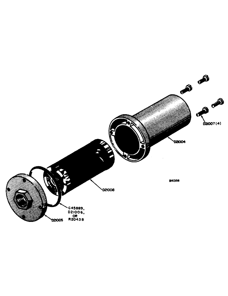 Схема запчастей Case 31 - (034) - D21003 HYDRAULIC OIL FILTER 