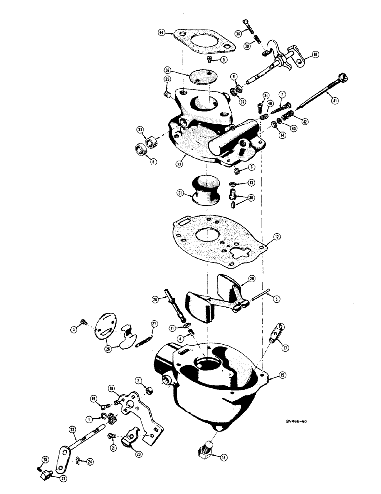 Схема запчастей Case 320B - (020) - G45103 CARBURETOR 