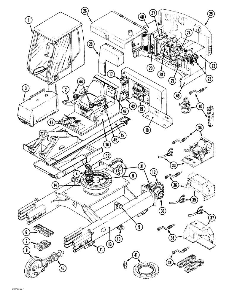 Схема запчастей Case 688BCK - (1B-2) - COMPONENT INDEX, 668B CK (120301-) (00) - PICTORIAL INDEX