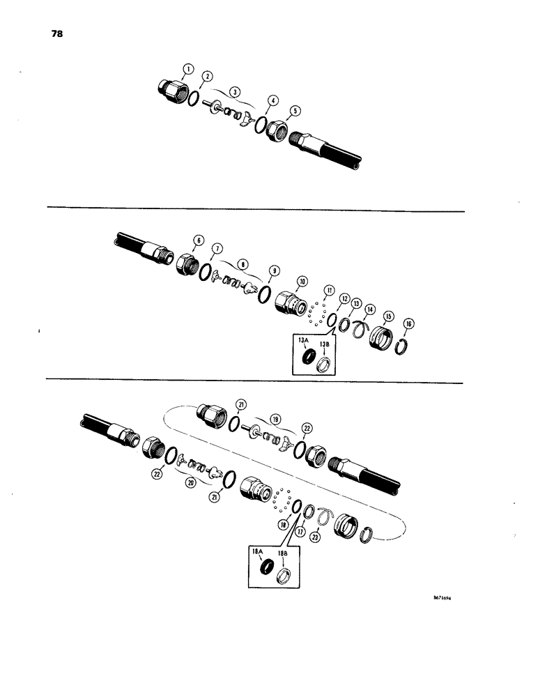 Схема запчастей Case 33 - (078) - HYDRAULIC COUPLINGS, D31617 HYDRUALIC COUPLING 