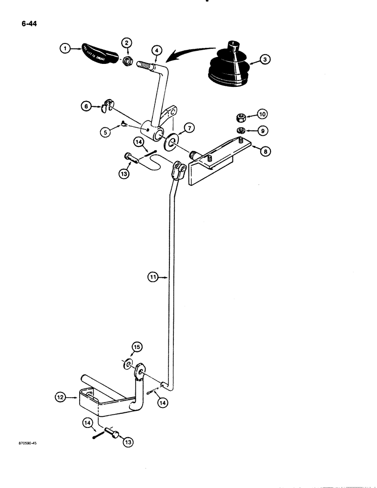 Схема запчастей Case 480E LL - (6-44) - FRONT DRIVE AXLE CONTROL (06) - POWER TRAIN