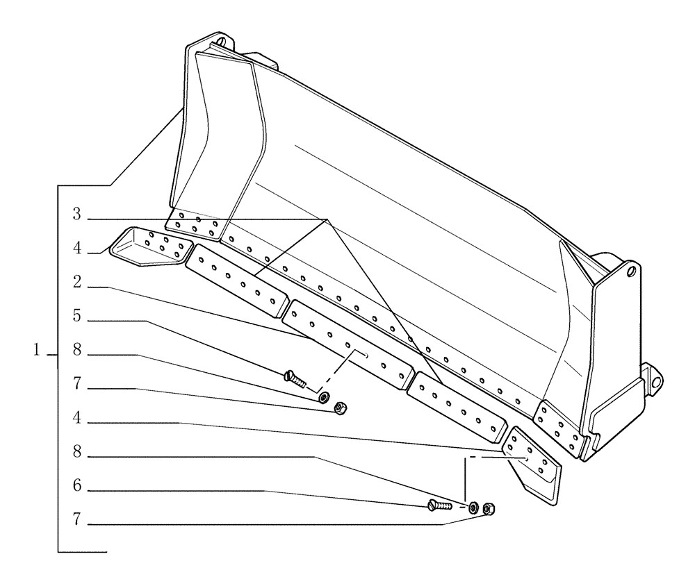 Схема запчастей Case 1850K - (9.468[02]) - SEMI-U MOLDBOARD (HSU) XLT - OPTIONAL CODE 784249021 (19) - OPTIONS