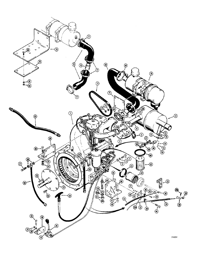 Схема запчастей Case 1500-SERIES - (006) - DEUTZ DIESEL ENGINE (10) - ENGINE