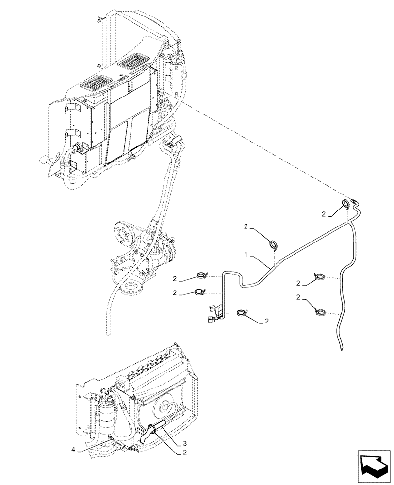 Схема запчастей Case CX36B - (01-099[01]) - HARNESS ASSY (COOLER) (55) - ELECTRICAL SYSTEMS