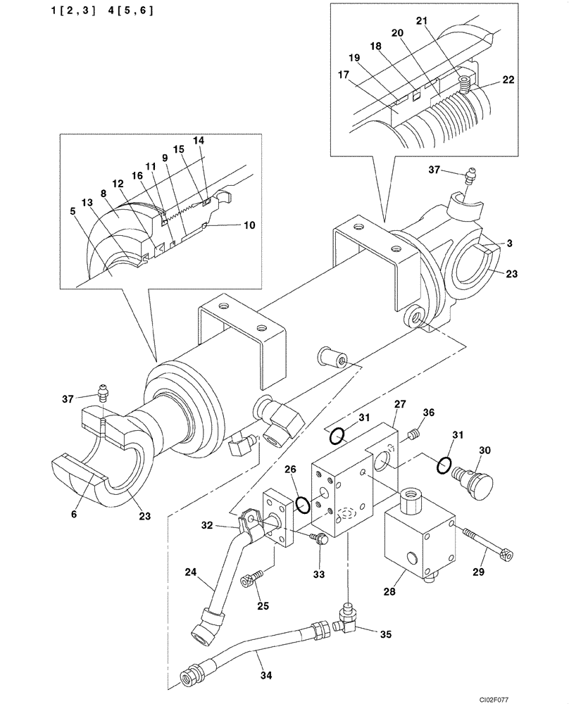 Схема запчастей Case CX135SR - (08-113) - CYLINDER ASSY, DOZER BLADE - MODELS WITH LOAD HOLD (08) - HYDRAULICS