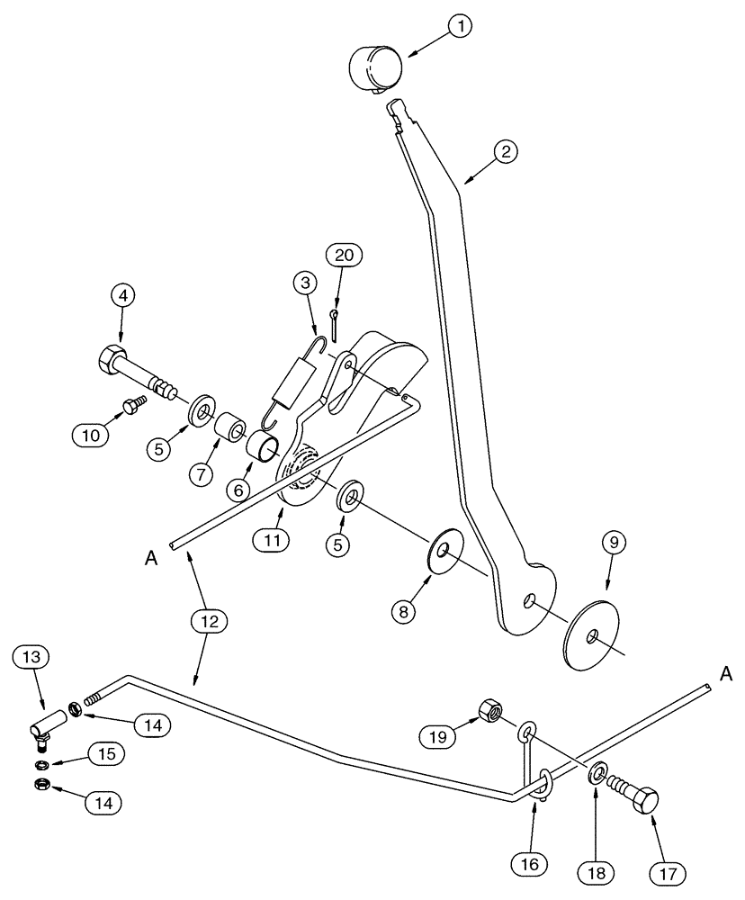 Схема запчастей Case 90XT - (03-02) - CONTROLS THROTTLE NORTH AMERICA - JAF0245224 (03) - FUEL SYSTEM