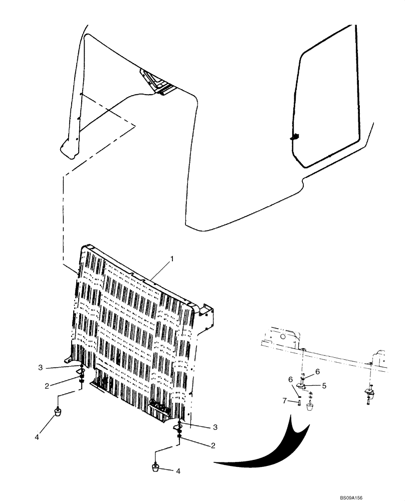 Схема запчастей Case 921E - (09-21) - HOOD - GRILLE (09) - CHASSIS