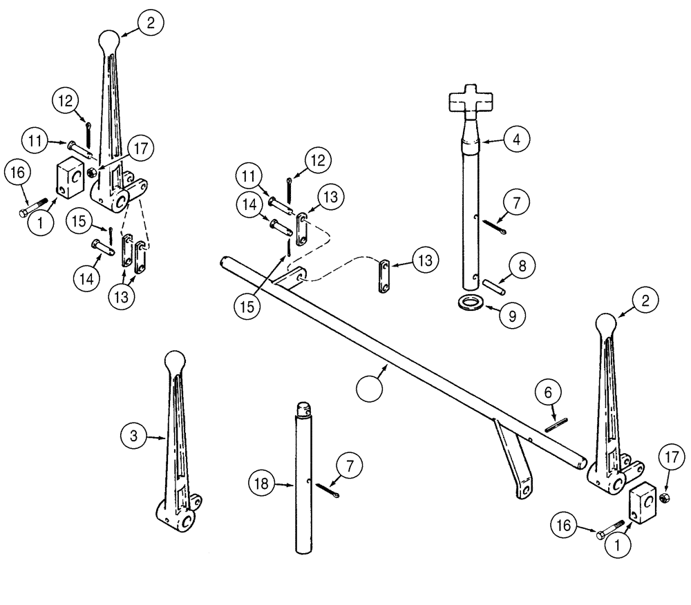 Схема запчастей Case TF300B - (06-06) - CONTROLS GROUND DRIVE, BOOM, AND SPEED (06) - POWER TRAIN